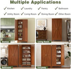 COFaR 5 Tier Metal Kitchen Storage Cabinets, 71" Pantry Cabinet with Doors - Image 6