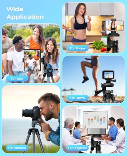 MACTREM 67" iPad Tripod Stand for Tablet Phone Camera with Remote Mount - Image 3