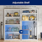 FLEXIMOUNTS 117"L Modular Garage Storage Cabinet with Workbench, White - Image 5