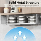 Expandable Under Shelf Basket Organizer, Under Shelf Storage, Hanging Baskets Under Cabinet for Pantry Kitchen Cupboard Desk Counter Bookshelf Space Saver Heavy Duty Slide-in (white, 2 Pack) - Image 6