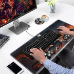 Ergonomic Keyboard Wrist Rest & Mouse Pad Wrist Rest Set, Large XXL Gaming Desk Mat 31.5"x 11.8" with Non-Slip Base, Memory Foam, Easy Typing Pain Relief for Home & Office, Running Horses - Image 7