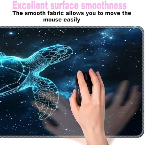 Keyboard Wrist Rest Set,Memory Foam Wrist Support Mouse Pad,31.5"x11.8" Desk Mat for Comfortable Typing & Pain Relief,Non-Slip Base for Office & Home Use - Starry Sea Turtle - Image 5