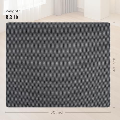 Office Chair Mat for Hard Floors,48"x60" Anti-Slip Waterproof Hardwood Floor Chair Mat,Heavy Duty Floor Protector Rolling Chairs for Home Office(Grey) - Image 5