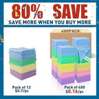 TEAWOO Microfiber Towels Bulk-400 Pack, Cleaning Cloths - Image 2