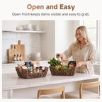 StorageWorks Pantry Baskets for Organizing, Hyacinth Wicker Storage Baskets - Image 4