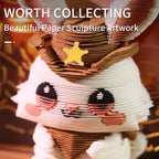 3D Memo Pad Time Piece Calendar 2027, 3D Tear-Off Art Desk Calendar 2027, Creative 3D Memo Pad Paper Art Tree House DIY Paper Carving Decoration (Rabbit Warrior) - Image 3