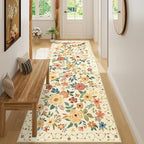 DUKINO 3x8 Hallway Runner Rug, Washable Kitchen Rug Non Slip, Beige Yellow - Image 5