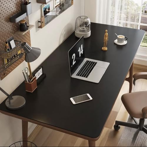 Leather Table Cover, Reversible Double-Sided, 1.8mm Thick, 24x60 Inch, Protector for Rectangular Tables, Waterproof & Oil Resistant for Dining Table, Office Desk, Dresser(Black+Black) - Image 5