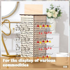 Kigley 4 Sided Rotating Display Stand, Wood Rack, 4.7 x 4.7 x 11.8 Inch - Image 4