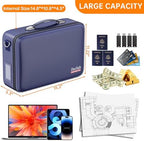 DocSafe Fireproof Document Box Hard Case with Lock ＆ Accordion File Folder - Image 5