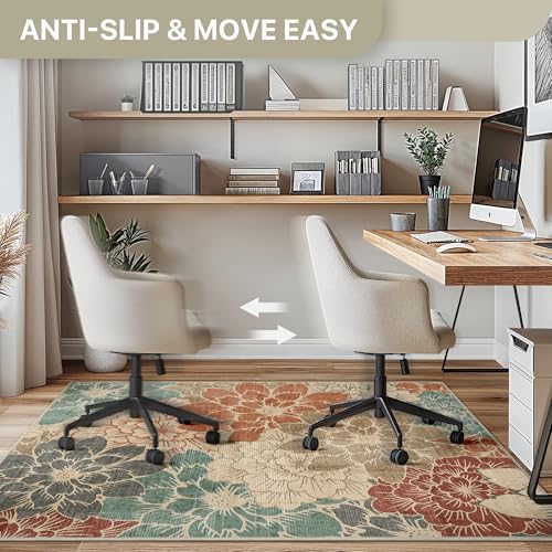 36"x60" Office Chair Mat for Hardwood Floor, Non-Slip Washable Terracotta - Image 5