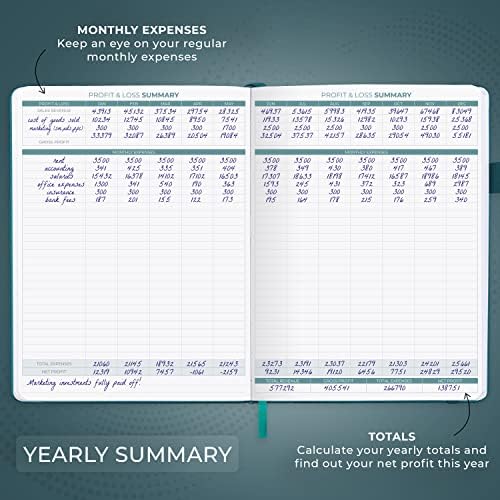 Clever Fox Income & Expense Tracker, Business Ledger 5.8x8.3 Dark Teal - Image 4