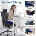 CushyOasis Seat Cushion, Gel Memory Foam Office Chair Cushions, (Blue) - Image 6