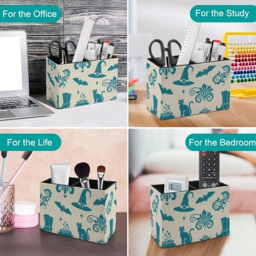 Storage Organizer Cowboy Hat Bat Cat Pot Bubbles Boots Stars Flowers Acrylic Compact Caddies,Home with Accessories - Image 4