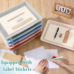 Tinlade 6 Pcs Classroom Paper Storage Bins with Lids, 13x10, Boho - Image 5