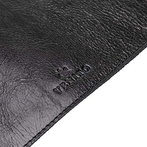 Venito Premium Leather Desk Mat (36 X 19 inch) - Large Mouse Mat for Home Office Accessories (Rustic Black)* - Image 4