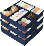 DIMJ Drawer Organizer Clothes Storage - 18 Pack Baby Dresser Organizer for Nursery, Foldable Drawer Dividers for Bedroom Closet Organization, Fabric Storage Bins for Socks, Underwears, Bras by DiMJ