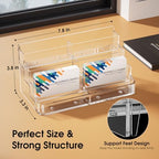 MaxGear 4 Pack Acrylic Business Card Holder, Card Display Stand, 8 Pockets - Image 3