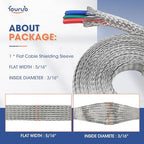Wire Shielding Sleeve Tinned Copper Braided Ground Strap 5/16"-33ft - Image 2