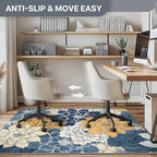 36"x48" Office Chair Mat for Hardwood Floor, Non-Slip Washable Navy Yellow - Image 4