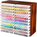 walowalo Acacia Wood Marker Organizer with 22 Compartments Holds 176 Markers, Alcohol Marker Storage Desk Organizer Pen Holder for Office Home Classroom Artists Kids Birthday Gift by walowalo
