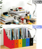 Limitliho 24 Pack Six color Cardboard Magazine Holder for Desk or Shelves - Image 6