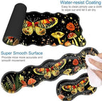 Desk Mat, Mouse Pad with Wrist Rest, 4-in-1 Large Mouse Pads for Desk, Ergonomic Mouse Pad and Keyboard Wrist Rest Gaming Keyboard Mat for Office,Mushrooms and Butterflies - Image 3
