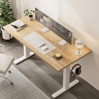 Acrolix 48x24 Electric Standing Desk with Cable Net, Oak - Image 2