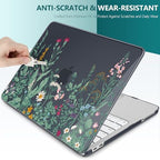 DONGKE Compatible with MacBook Neo 13 Inch Case 2026 A3404 A18 Pro chip & Touch ID, Plastic Hard Shell with Keyboard Cover, Screen Protector & Dust Plugs, Garden Floral - Image 6