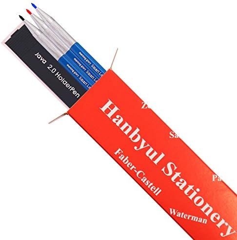 Morning glory 2.0 mm Lead Holder Pen Mechanical Pencil for Draft Drawing,Carpenter,Crafting, Art Sketching Sharpener (Pack of 3 Pens) + (2.0mm Lead 1 Tube-Red 4+Blue 4 + Black 4=12) Box packing - Image 2