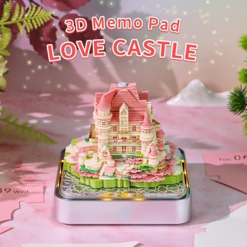 3D Calendar 2027, 3D Creative Time Piece Calendar 2027，Daily Tear-Off Memo Pad with Light, Paper Carving Desktop Decoration, 3D Art Calendar Memo Pad,Unique Holiday Craft Gift - Image 2