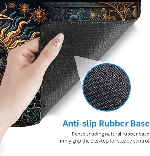 Desk Mat, Mouse Pad with Wrist Rest, 4-in-1 Large Mouse Pads for Desk, Ergonomic Mouse Pad and Keyboard Wrist Rest Gaming Keyboard Mat for Office,Sun and Moon Aesthetics - Image 4
