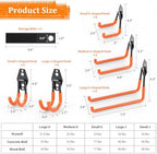 Housolution Steel Garage Hooks - 30Pack Anti-Slip Coating, Orange - Image 3