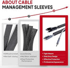Black Split Braided Cable Management Sleeves 3/4inch -20Feet - Image 5