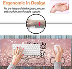 Ergonomic Keyboard Wrist Rest & Mouse Pad Wrist Rest Set,Large XXL Gaming Desk Mat 31.5"x 11.8", Non-Slip Base,Memory Foam, Easy Typing Pain Relief for Office & Home,Quote Bible Verse Philippians 4:13 - Image 6