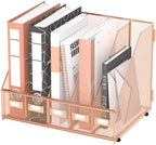 DALTACK 5-Slot Magazine File Holder, Metal Binder Holder, Rose Gold by DALTACK