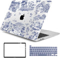DONGKE Case for MacBook Pro 13 Inch (2026-2020 Models A2338 M2 M1/A2251/A2289), Toile Pattern Hard Shell Case with Keyboard Protector, Compatible with Retina Display and Touch Bar by DONGKE