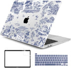 DONGKE Case for MacBook Pro 13 Inch (2026-2020 Models A2338 M2 M1/A2251/A2289), Toile Pattern Hard Shell Case with Keyboard Protector, Compatible with Retina Display and Touch Bar by DONGKE