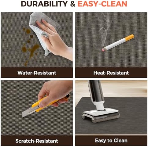 BAGAIL Office Chair Mat for Hardwood Floor, 45"x53" Heavy Duty Computer Chair Mat - Fast Flat & Smooth Glide - Non-Slip Desk Chair Floor Protector for Home Office - Dark Brown - Image 6
