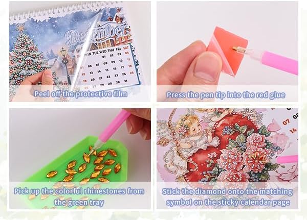 icceemee 2027 Calendar Desk Calendar DIY Diamond Painting Art with Animals theme Calendar, Monthly Flip Planner with To-Do List, Handmade Craft for Office & Home Decor Gift - Image 4