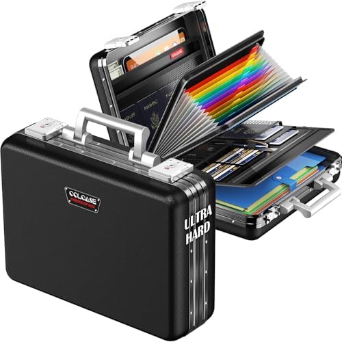 COLCASE Fireproof Document Box with Aluminum Frame - Ultra Hard Box by COLCASE