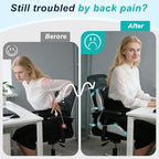 Seat Cushion for Office Chair, Ergonomic Cushion with Lumbar Support Pillow - Image 5