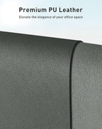 Aothia Faux Leather Desk Mat - Large Mouse Pad, Non-Slip PU Leather Blotter, Waterproof Writing Surface for Office and Home (Jungle Green, 63" x 24") - Image 2