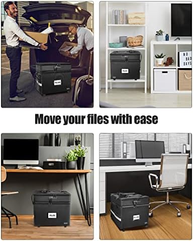 DEEGO 3 Layer Rolling File Box, Fireproof Document Box with Wheels - Image 7