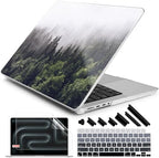 DONGKE Compatible with MacBook Pro 16 Inch Case (2026-2021 Release, M5 M4 M3 M2 M1 Pro/Max Chip), Plastic Hard Shell Cover with Keyboard Cover & Screen Protector for MacBook Pro 16", Forest by DONGKE