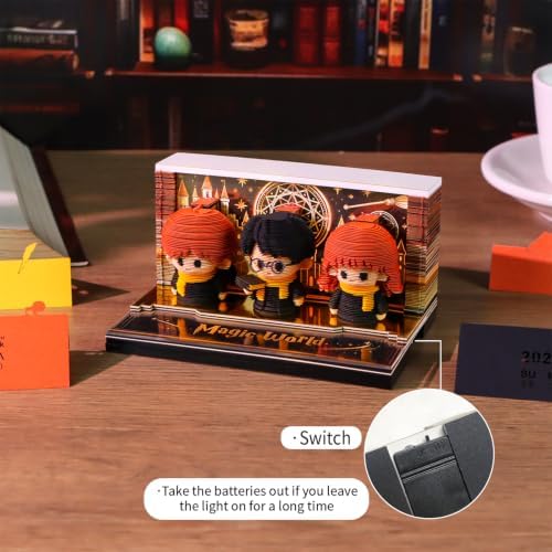 2027 3D Paper Carving Desk Calendar With LED Light - Image 3