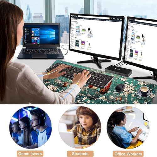 Keyboard Wrist Rest and Mouse Pad with Wrist Support Set Ergonomic Coaster,Memory Foam,Easy Typing Pain Relief,Large XL Desk Mat 31.5"x 11.8",Two Owls on Blossom Branch - Image 7