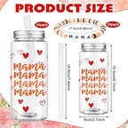 48 Pcs Christmas Mama Gifts Bulk, Cups Lids Straws Clay Bracelets - Image 2