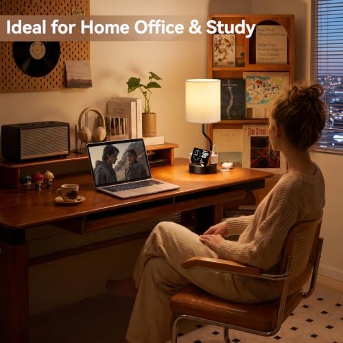 Fenmzee 18" Bedside Lamps for Bedroom Set of 2 - Table Lamp for Nightstand - Image 3