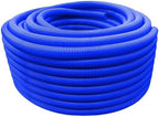 Flexible Polyethylene HDPE Non-Split Corrugated Wire Loom Tubing (Blue, 1-1/2" Dia. x 100 ft) by HydroMaxx